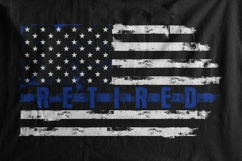 Police The American Flag with text RETIRED Horizontal Product Image 2