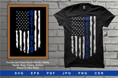 Police The American Flag with text RETIRED Vertical Product Image 1