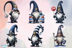 Police Gnome Watercolor Clipart - 24 Variations Product Image 3