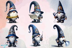 Police Gnome Watercolor Clipart - 24 Variations Product Image 4