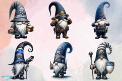 Police Gnome Watercolor Clipart - 24 Variations Product Image 5