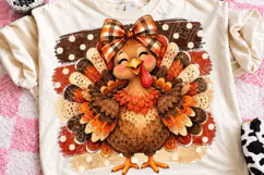 Polka Dot Turkey Thanksgiving PNG Product Image 1