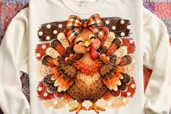 Polka Dot Turkey Thanksgiving PNG Product Image 4