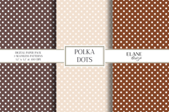 Polka Dots Digital Paper, Earth Tones Background, Fall Paper Product Image 1
