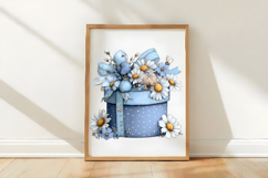 Whimsical Polka Dots Easter Gift Box Clipart Product Image 2