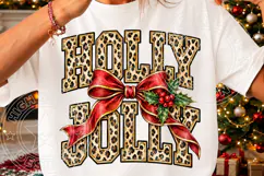 Polka Dots Stripes Holly Jolly Sublimation Product Image 3