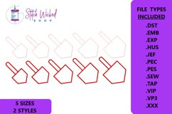 Polygon 2 Key Fob ITH Embroidery Designs, 5 Sizes 2 Styles Product Image 1