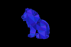Polygonal art style animal lion character clipart Product Image 2