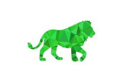 Polygonal art style animal lion character design Product Image 1