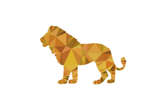 Polygonal art style animal lion character graphic Product Image 1