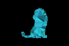 Polygonal art style animal lion character vector Product Image 2