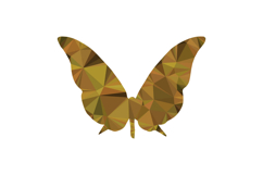 Polygonal art style butterfly character graphic Product Image 1