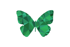 Polygonal art style butterfly character isolated Product Image 1