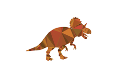 Polygonal art style dinosaur character clipart Product Image 1