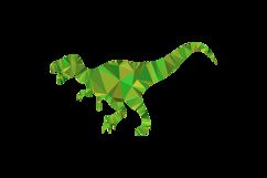 Polygonal art style dinosaur character isolated Product Image 2