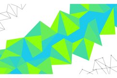 Polygonal background in blue and green color Product Image 2