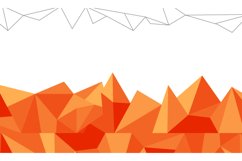 Polygonal background in orange color Product Image 2