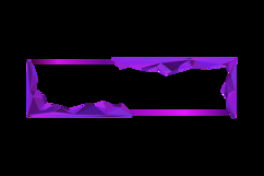 Polygonal purple style art horizontal frame art decoration Product Image 2