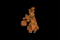 Polygonal style design halloween witch character clipart Product Image 2