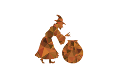 Polygonal style design halloween witch character design Product Image 1