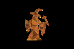 Polygonal style design halloween witch character vector Product Image 2