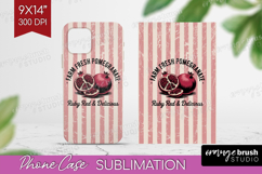 Pomegranate Vintage Fruit Phone Case PNG Summer Case PNG Product Image 1