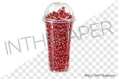 Pomegranate Cup PNG Clipart Fruit Illustration Watercolor Dr Product Image 1