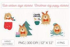 Christmas dog sticker set. Pomeranian Christmas stickers Product Image 1