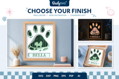 Dog Shadow Box Paw Pomeranian 3D SVG Product Image 3