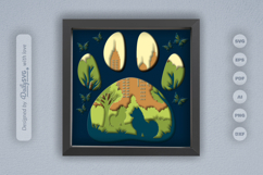 Pomeranian Dog Sitting at the Park Layered Papercut Product Image 1