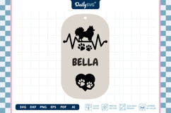 Heartbeat Dog Tag Keychain Product Image 3