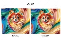 Pomeranian Tumbler Wrap, 20 oz tumbler wrap, Pomeranian png, Pomeranian Tumbler Wrap