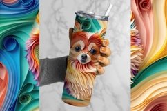 Pomeranian Tumbler Wrap, 20 oz tumbler wrap, Pomeranian png, Pomeranian Tumbler Wrap
