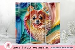 Pomeranian Tumbler Wrap, 20 oz tumbler wrap, Pomeranian png, Pomeranian Tumbler Wrap