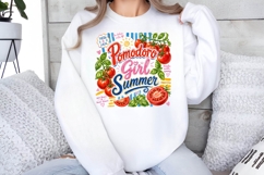 Pomodoro Girl Summer Italian Sublimation PNG Design Product Image 2