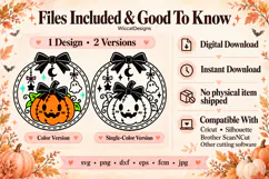 Pumpkin SVG Cut File | Fall Flock & Yarn Design | Product Image 4