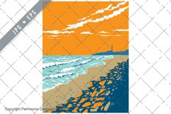 North Ponto Beach in Carlsbad State Beach California WPA Product Image 1
