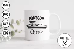 pontoon queen svg