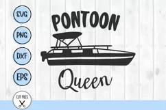 pontoon queen svg