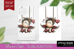 Pony Valentine Phone Case PNG Whimsical Animal Case PNG Product Image 1