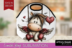 Pony Valentine Lunch Bag Whimsical Animal Lunch Bug PNG Product Image 1