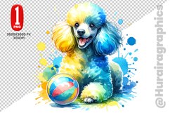 Poodle dog clipart- PNG File Product Image 1