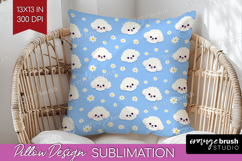 Poodle Dog Pillow Sublimation Cute Chibi Puppy Pillow Cover Product Image 1