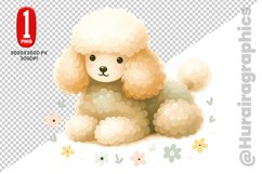 Poodle dog clipart- PNG File Product Image 1