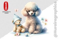 Poodle dog clipart- PNG File Product Image 1