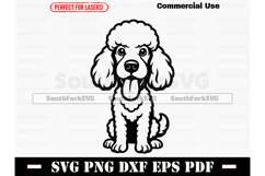 Poodle Dog big head SVG PNG DXF EPS PDF Product Image 1