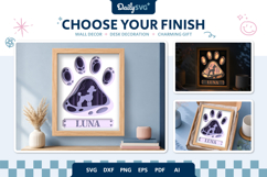 Dog Shadow Box Paw Poodle 3D SVG Product Image 2