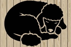 Poodle dog stencil silhouette SVG Product Image 1