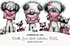 Poodle Love Mail Valentine PNG Product Image 1