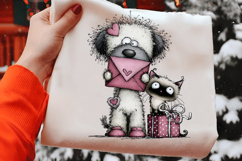 Poodle Love Mail Valentine PNG Product Image 2